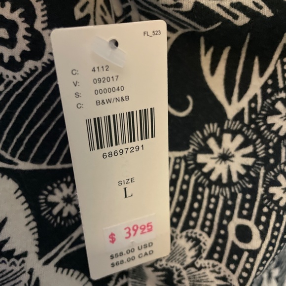 Anthropologie Black and white print fun top! - Picture 5 of 6